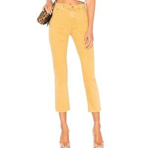 AG Jeans Isabelle High Waist Straight Leg Saffron Mustard Colored Gold Yellow